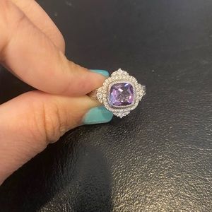 Rare Judith Ripka Amethyst ring